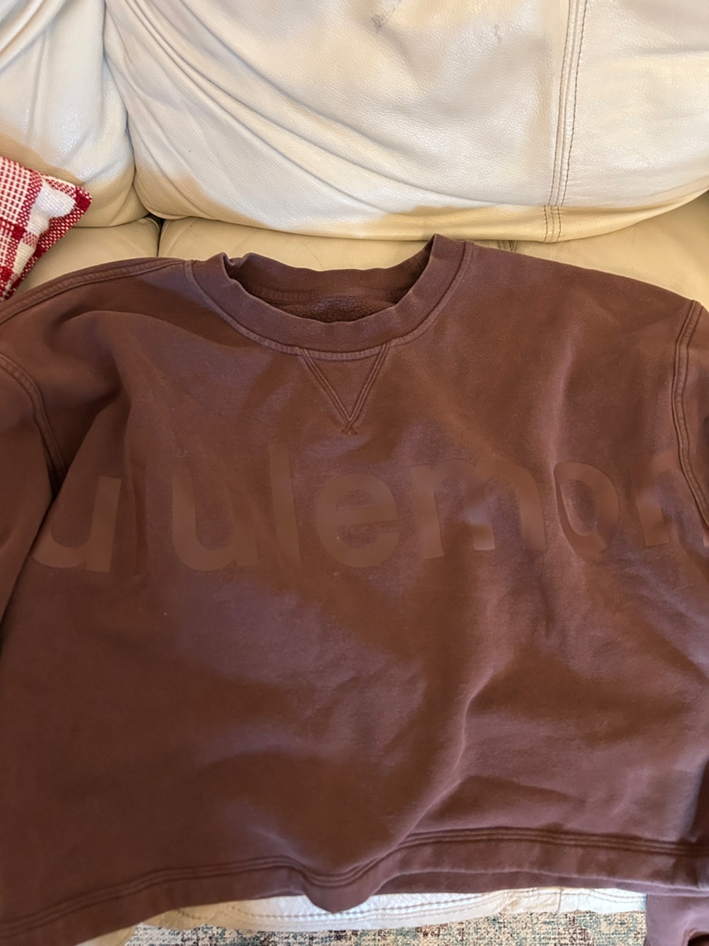 lululemon athletica Brown Tonal Logo Sweatshirt